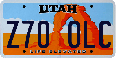 UT license plate Z700LC