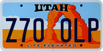 UT license plate Z700LP