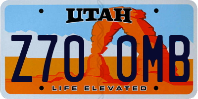 UT license plate Z700MB