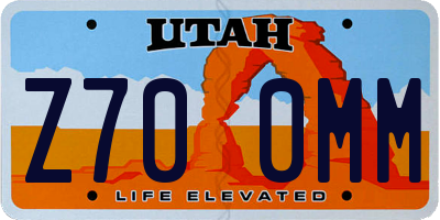 UT license plate Z700MM