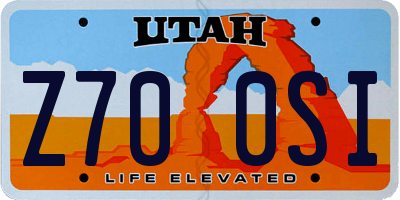 UT license plate Z700SI