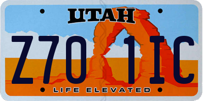 UT license plate Z701IC