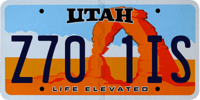 UT license plate Z701IS
