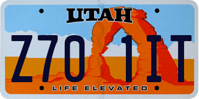 UT license plate Z701IT