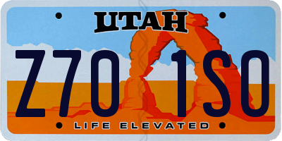 UT license plate Z701SO