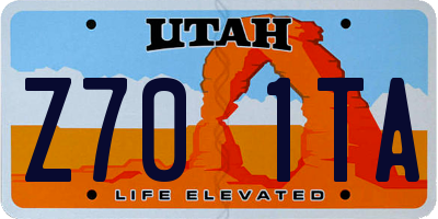 UT license plate Z701TA