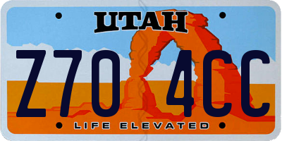 UT license plate Z704CC