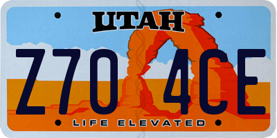 UT license plate Z704CE