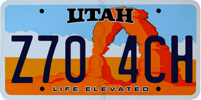 UT license plate Z704CH