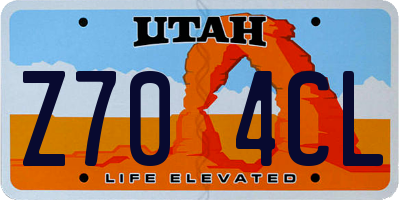 UT license plate Z704CL