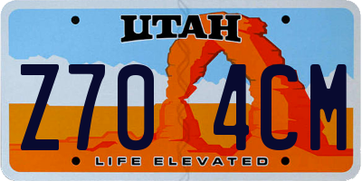 UT license plate Z704CM