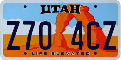 UT license plate Z704CZ