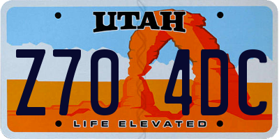 UT license plate Z704DC