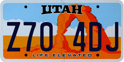 UT license plate Z704DJ