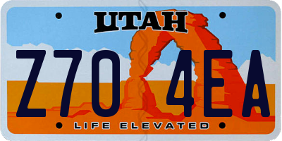 UT license plate Z704EA