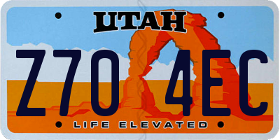 UT license plate Z704EC