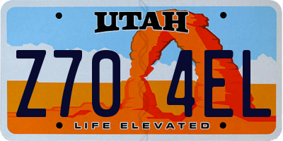 UT license plate Z704EL