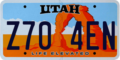 UT license plate Z704EN