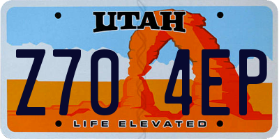 UT license plate Z704EP