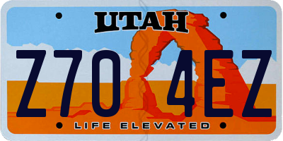 UT license plate Z704EZ