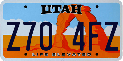 UT license plate Z704FZ