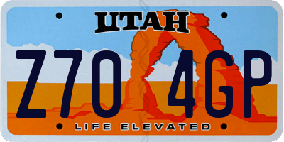UT license plate Z704GP