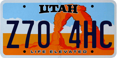 UT license plate Z704HC