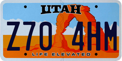 UT license plate Z704HM