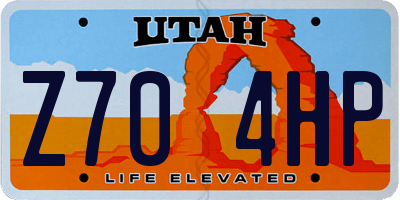 UT license plate Z704HP