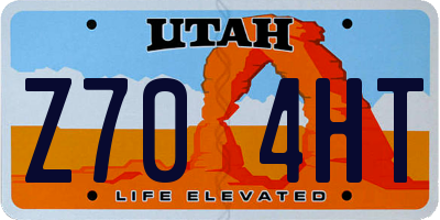 UT license plate Z704HT