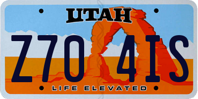 UT license plate Z704IS
