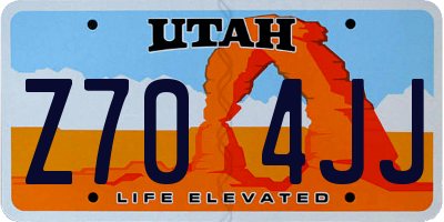 UT license plate Z704JJ