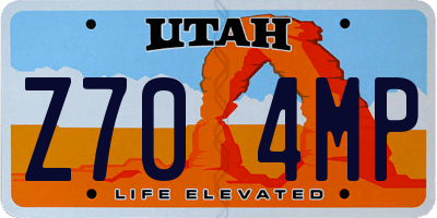 UT license plate Z704MP