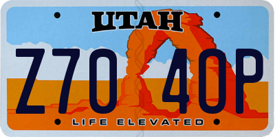 UT license plate Z704OP