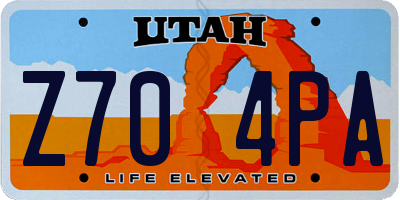 UT license plate Z704PA