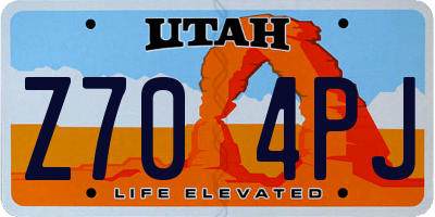 UT license plate Z704PJ