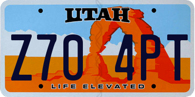 UT license plate Z704PT
