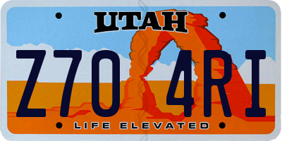 UT license plate Z704RI