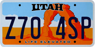 UT license plate Z704SP
