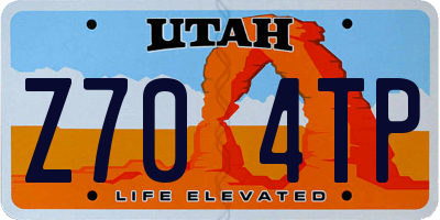 UT license plate Z704TP