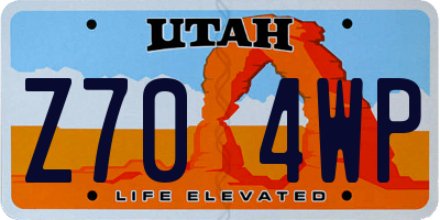 UT license plate Z704WP