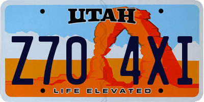 UT license plate Z704XI