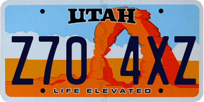 UT license plate Z704XZ