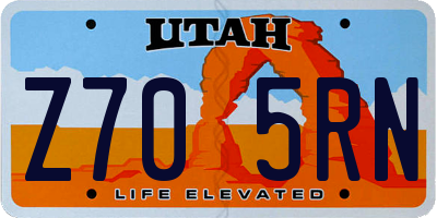 UT license plate Z705RN