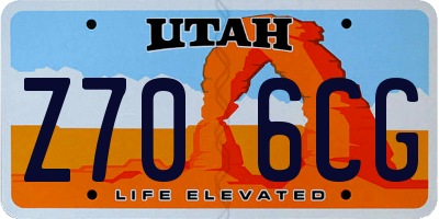 UT license plate Z706CG