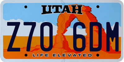 UT license plate Z706DM