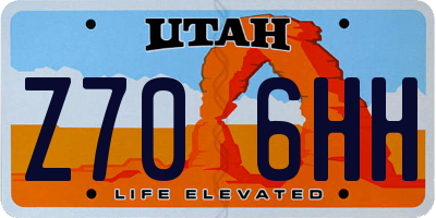 UT license plate Z706HH