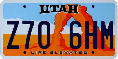 UT license plate Z706HM