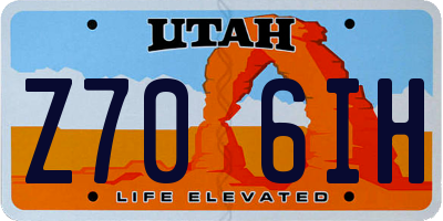 UT license plate Z706IH