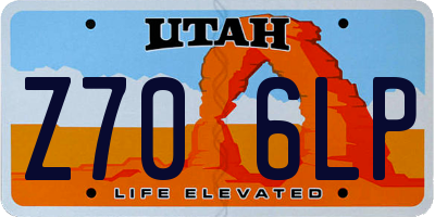 UT license plate Z706LP